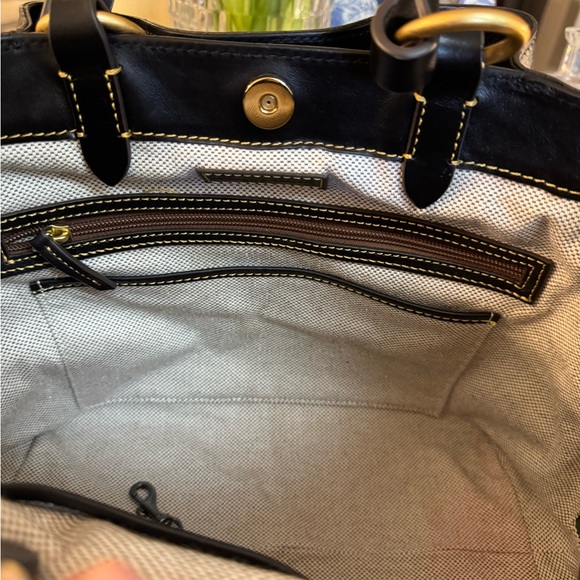 🖤 DOONEY & BOURKE BLACK LEATHER FLORENTINE LARGE ZIP BARLOW BAG! - Picture 13 of 16